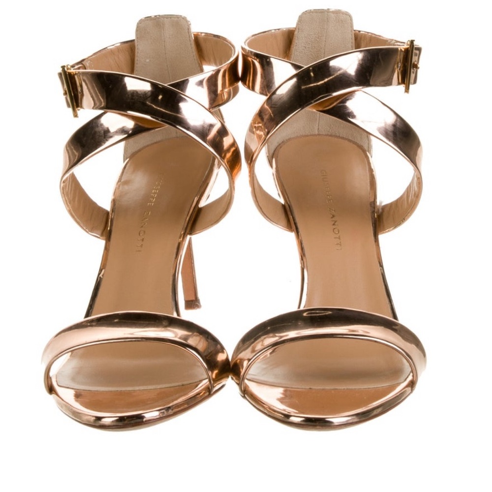 Giuseppe Zanotti Women's Rose Gold Strappy Sandals Size 8